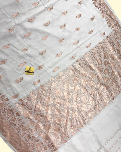 Pure Mashru Handloom Silk - Kadhua Motifs Banarasi Saree