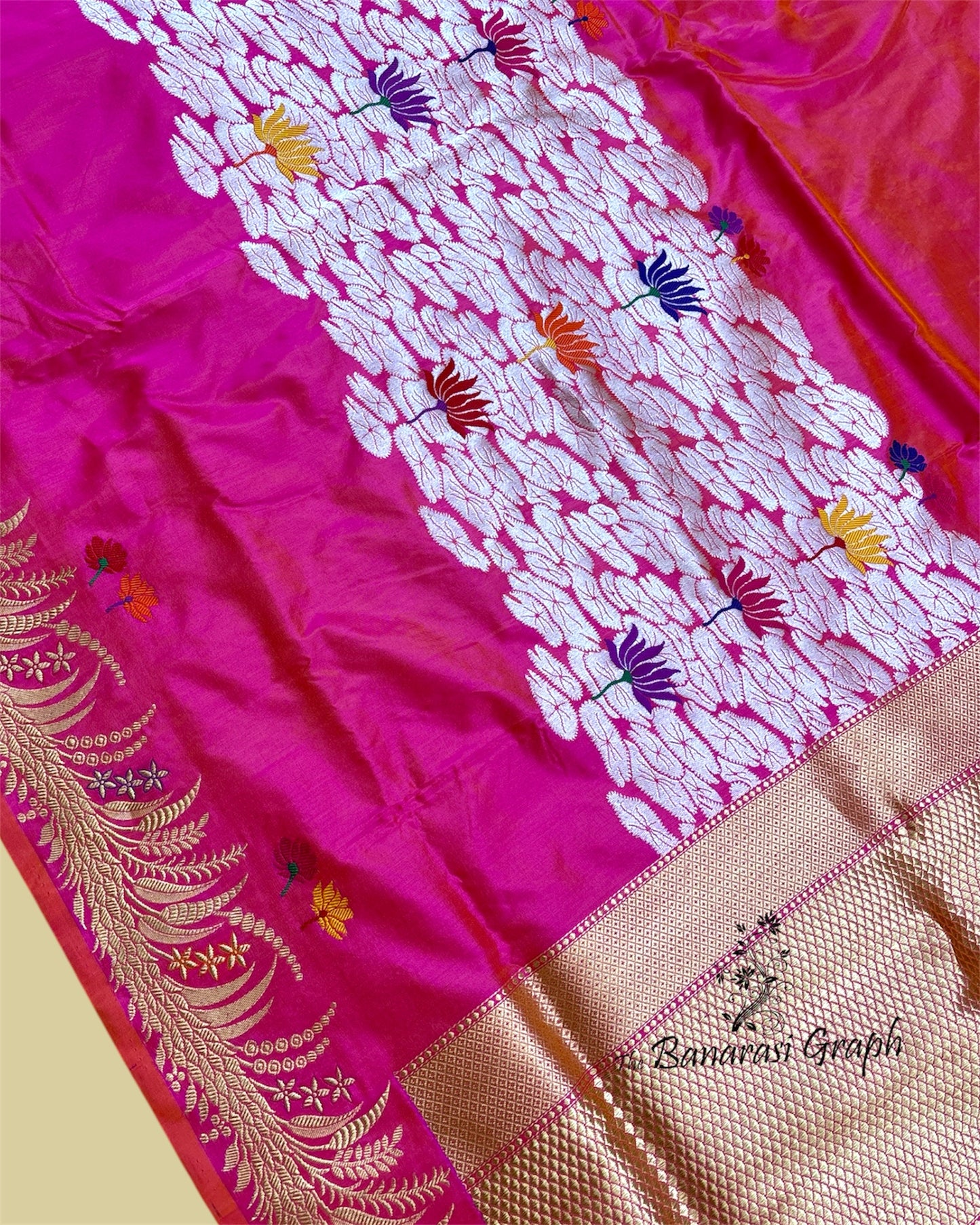 Pure Katan Handloom Silk - Kadhua Work Banarasi Saree