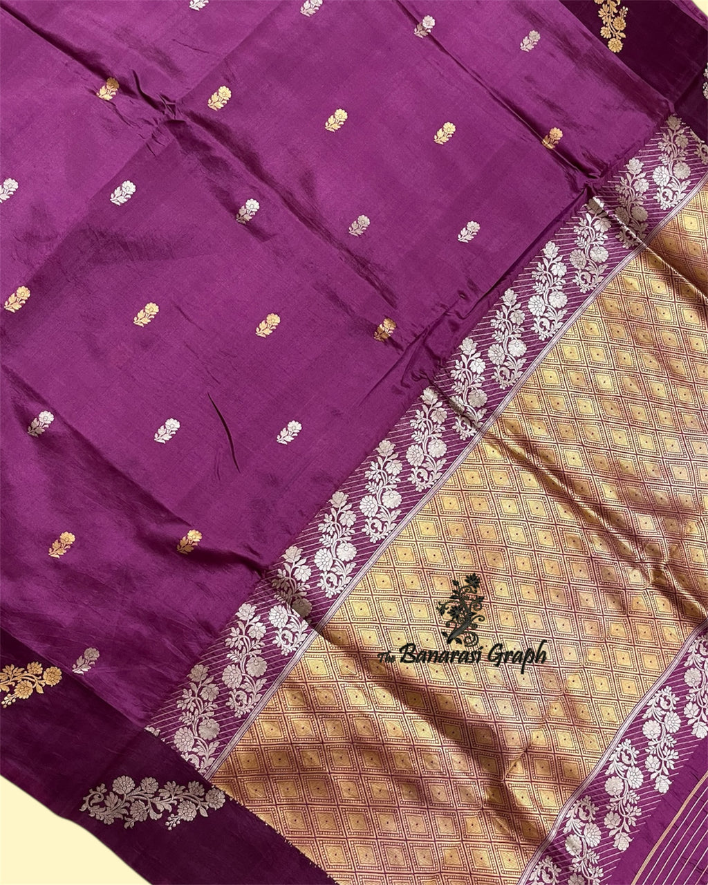 Pure Raw Mango Handloom Silk - Kadhua Motifs Banarasi Saree