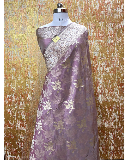 Pure Katan Handloom Silk - All Over Sona Rupa Jaal Work Banarasi Saree