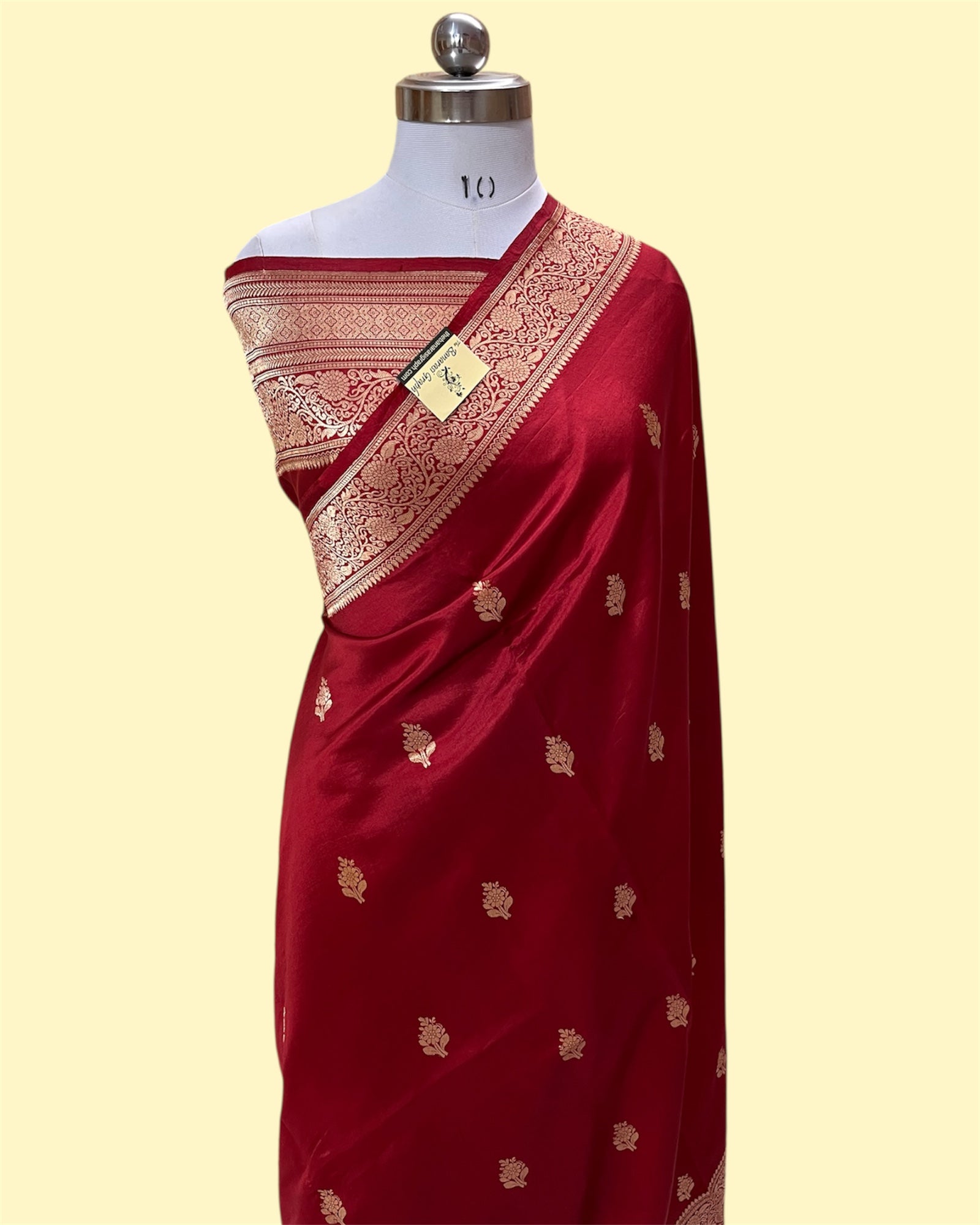 Pure Raw Mango Handloom Silk - Kadhua Motifs Banarasi Saree