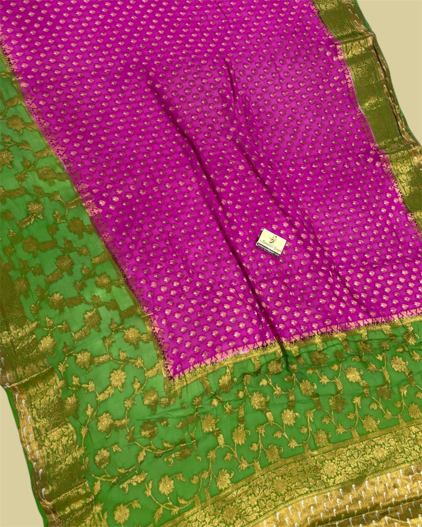 Pure Khaddi Chiffon Reshmi Zari - Banarasi Saree