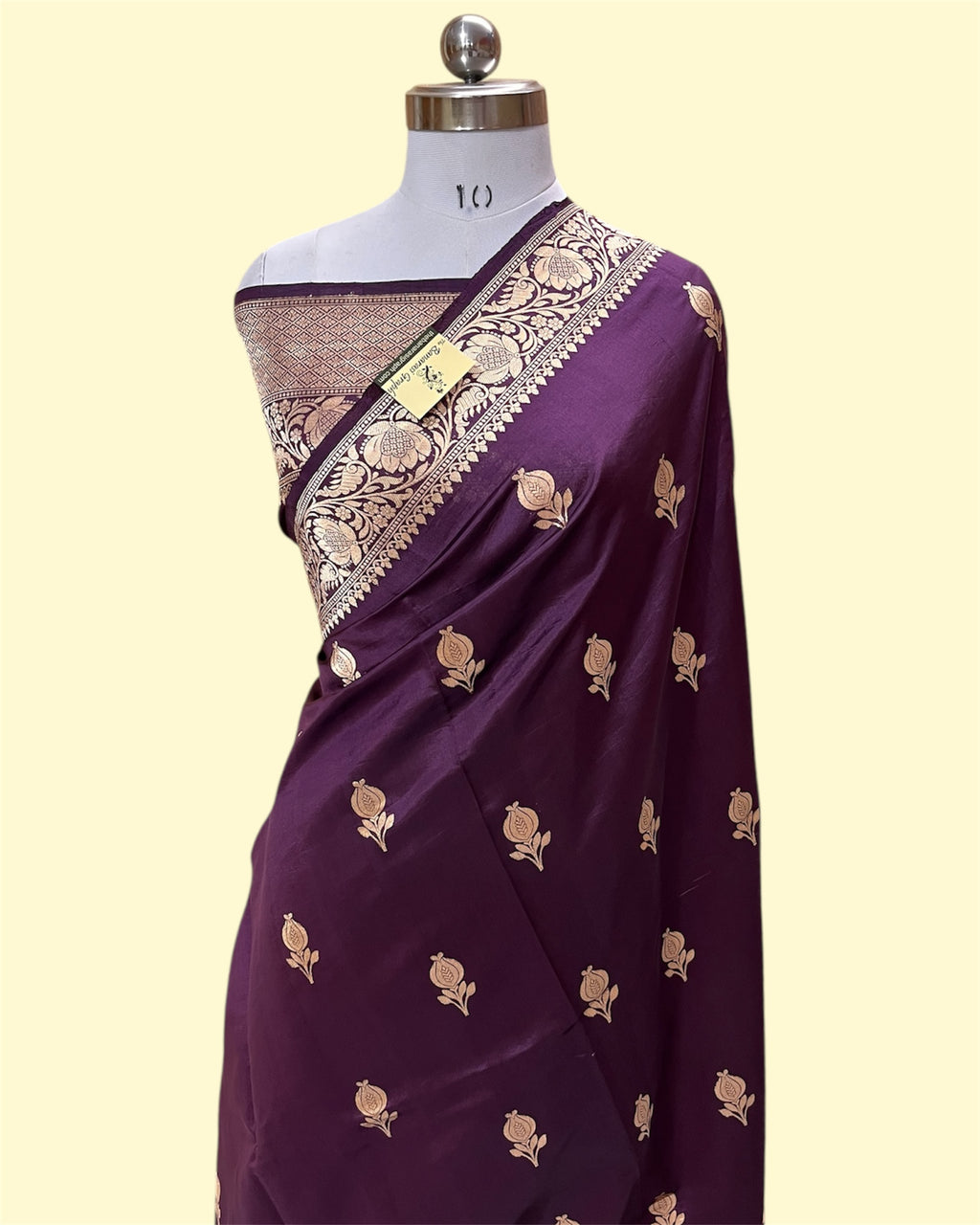 Pure Raw Mango Handloom Silk - Kadhua Motifs Banarasi Saree