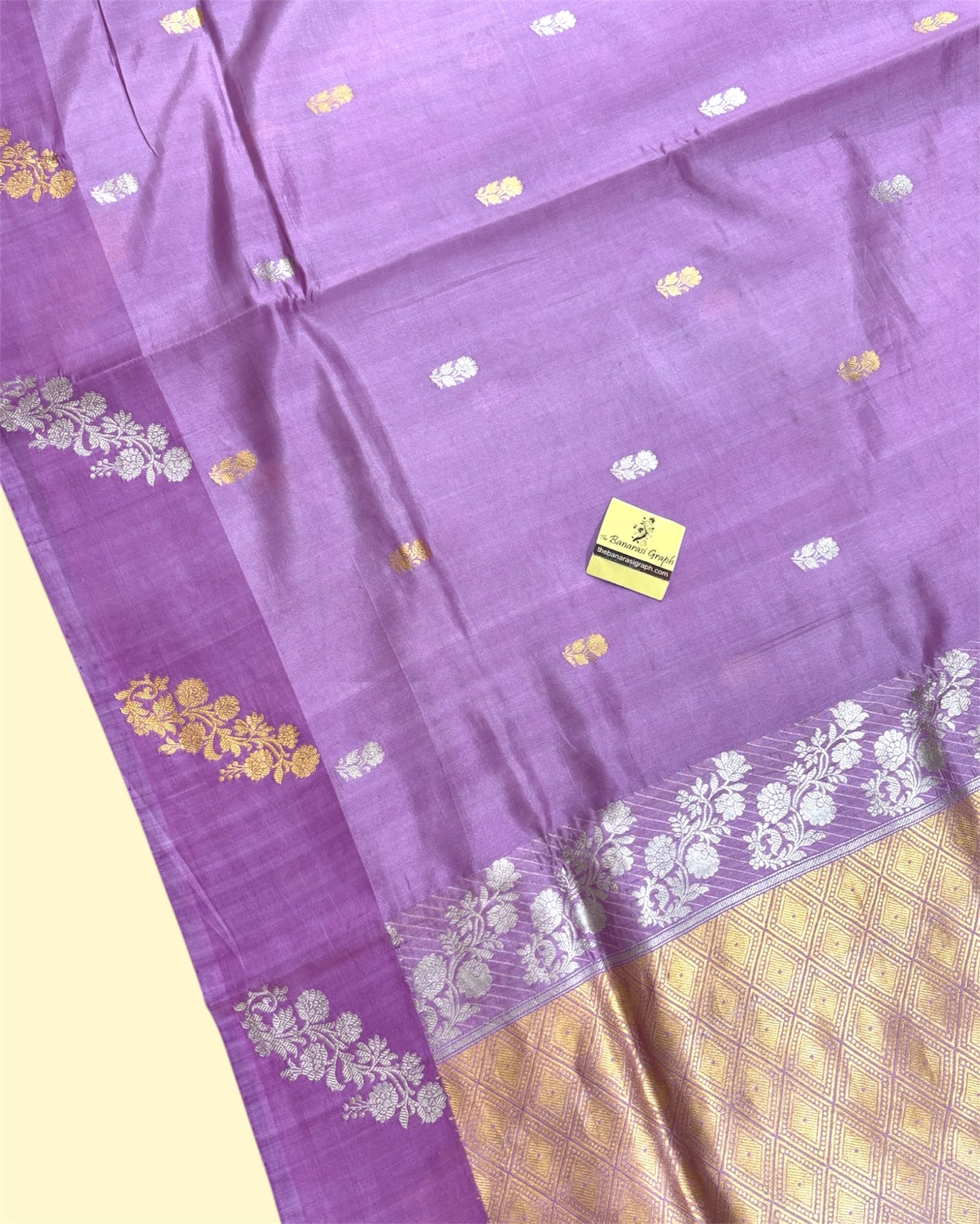 Pure Raw Mango Handloom Silk - Sona Rupa Kadhua Motifs Banarasi Saree