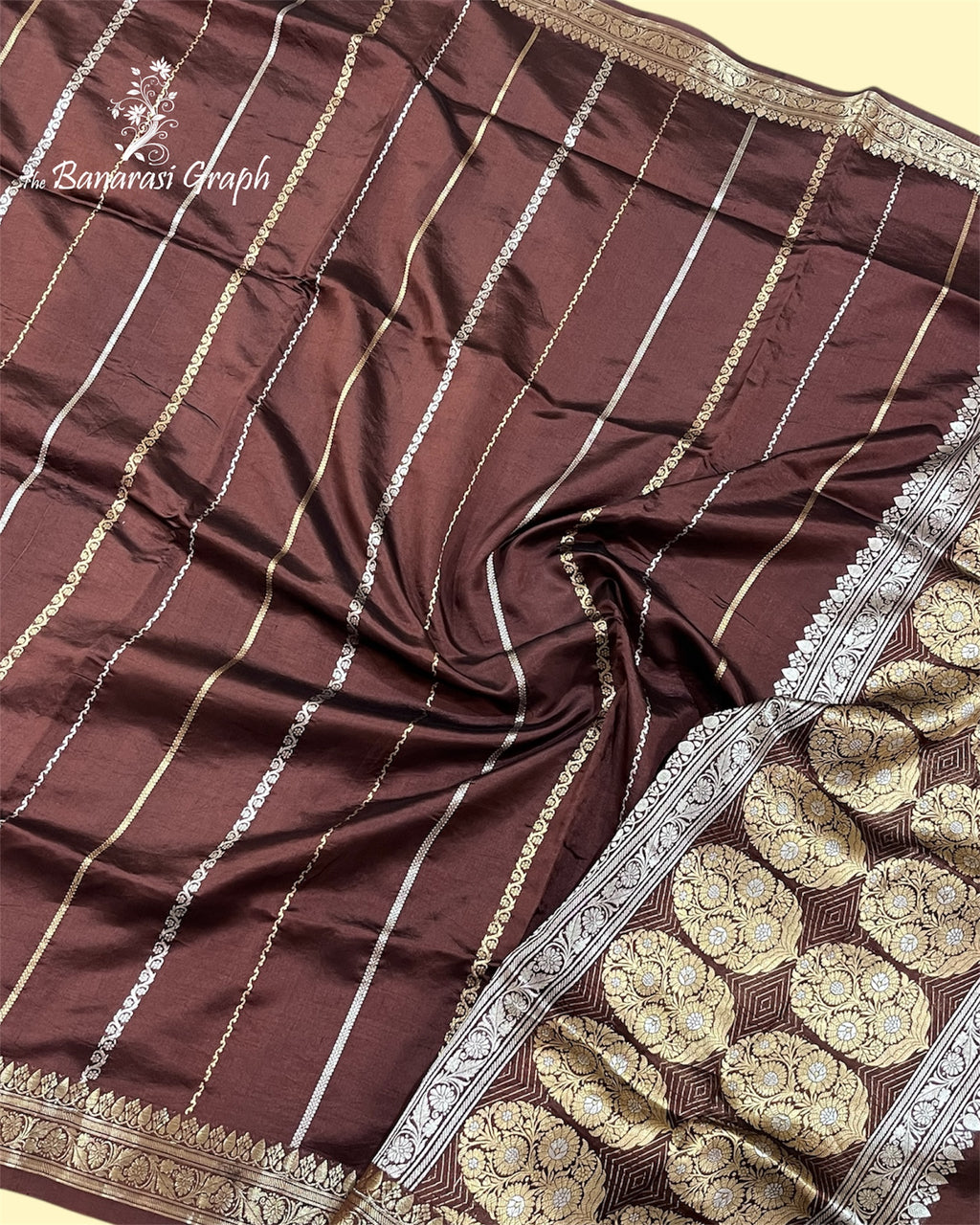 Pure Raw Mango Handloom Silk - Kadhua Motifs Banarasi Saree