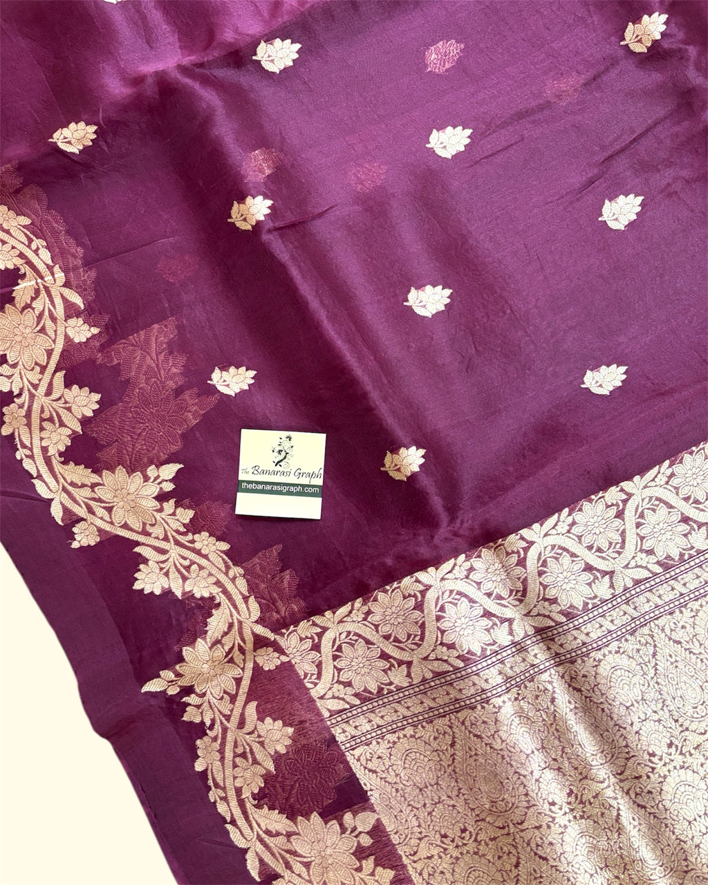 Pure Kora Handloom Silk - Kadhua Motifs Banarasi Saree