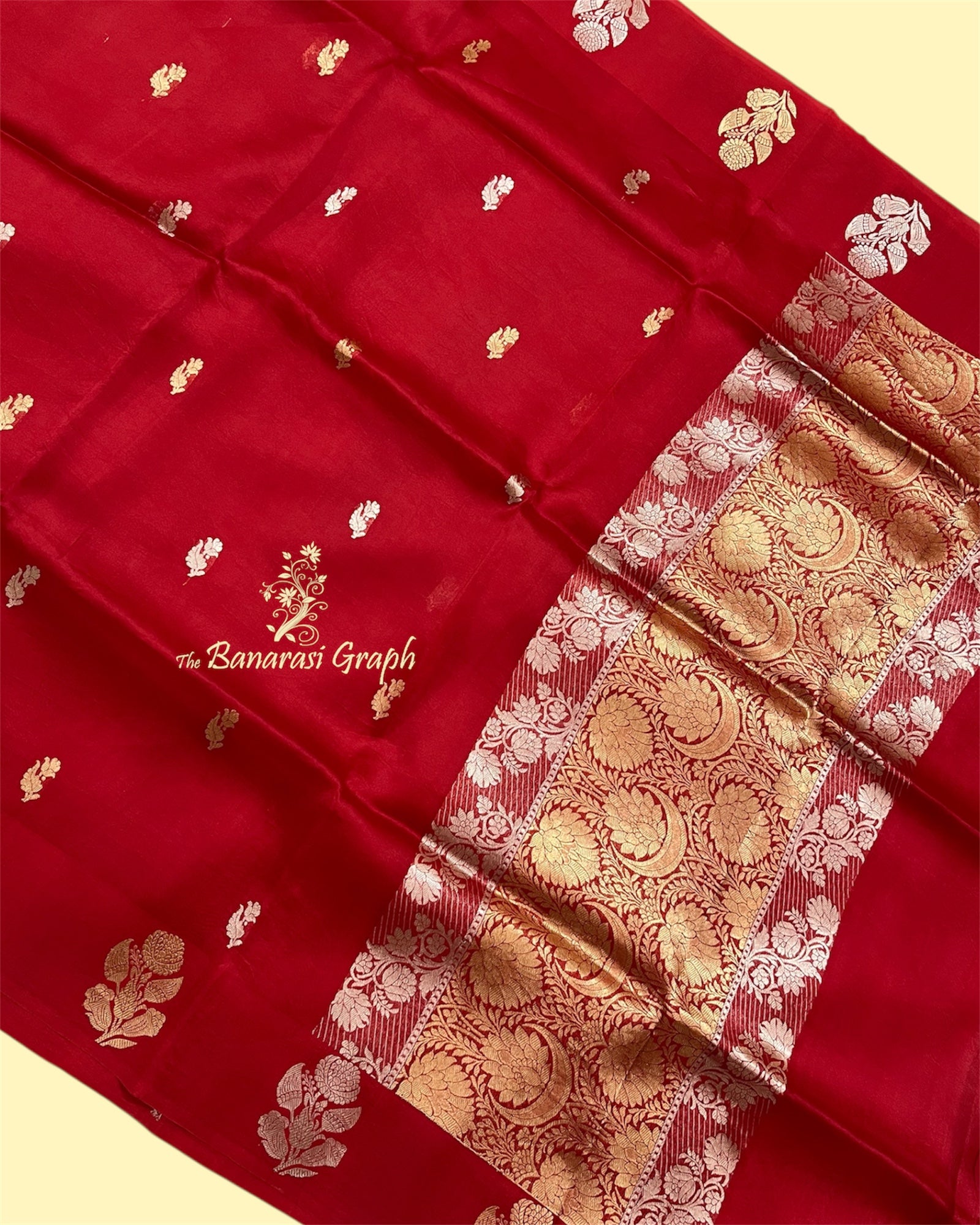 Pure Kora Handloom Silk - Kadhua Motifs Sona Rupa Banarasi Saree