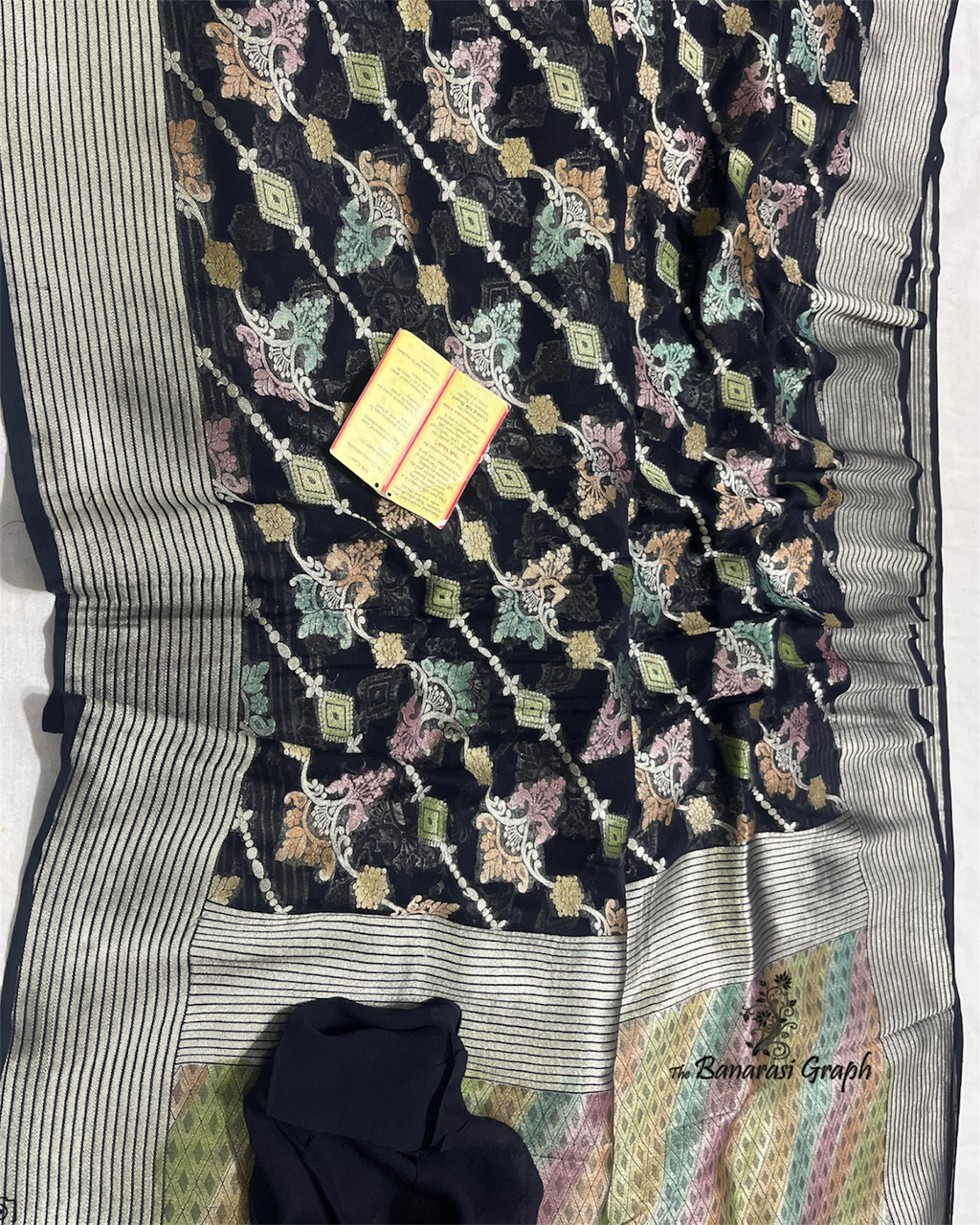 Khaddi Georgette Water Zari with Handbrush Meenakari - Pure Banarasi Saree