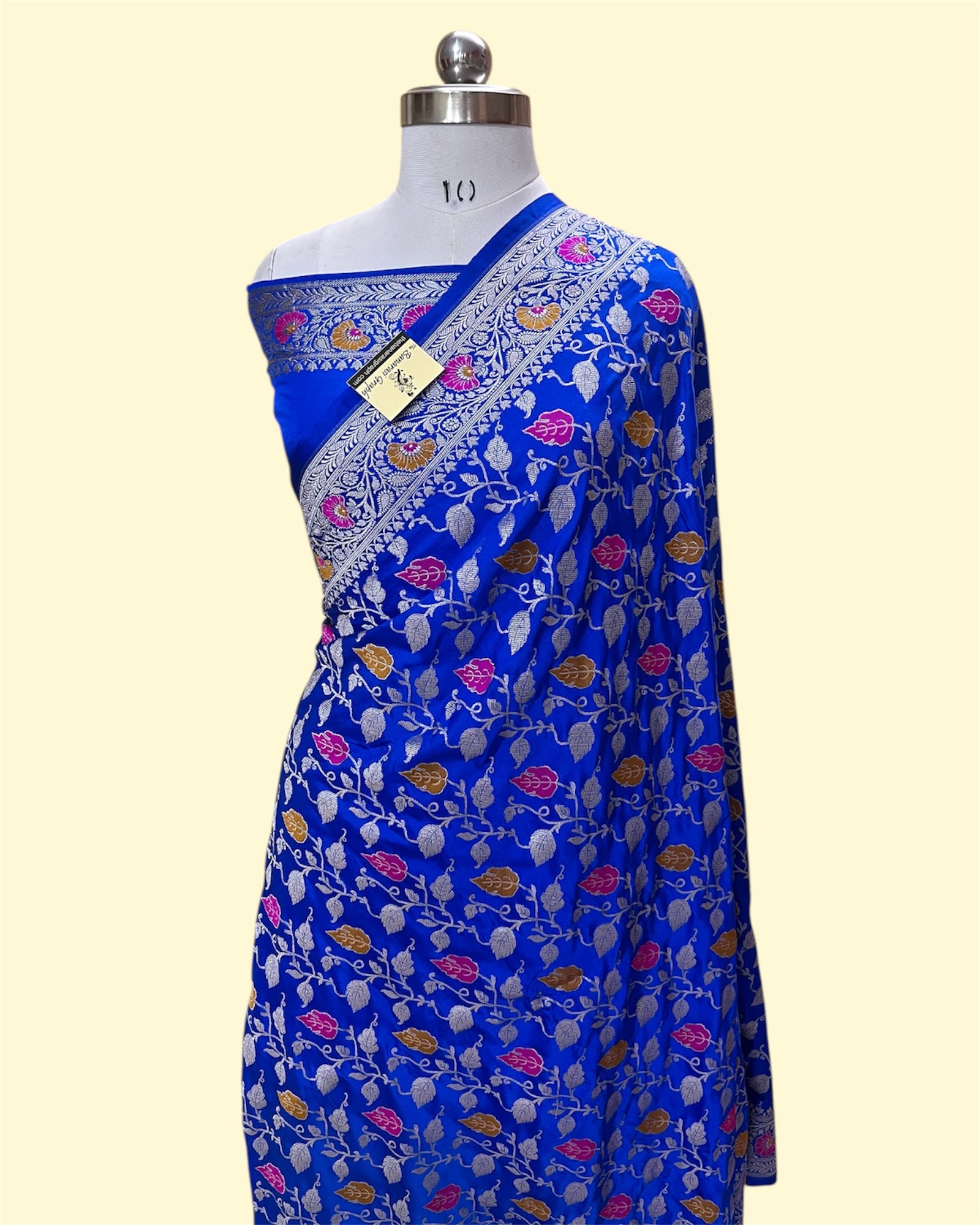 Premium Mashru Silk - All Over Jaal Work with Meenakari Banarasi Saree
