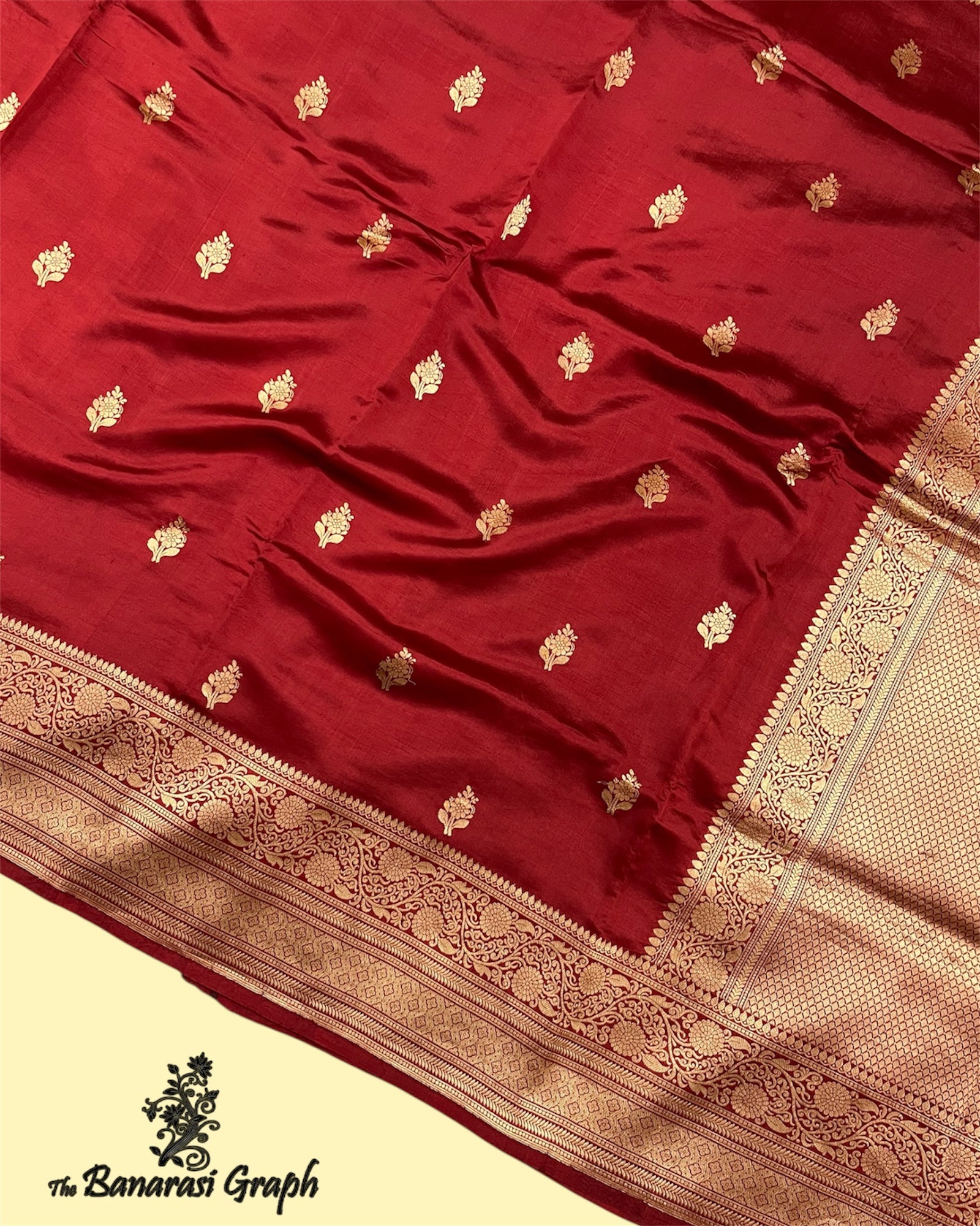 Pure Raw Mango Handloom Silk - Kadhua Motifs Banarasi Saree