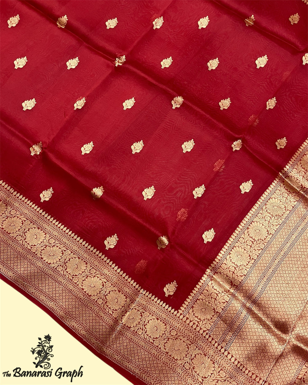 Pure Kora Handloom Silk - Kadhua Motifs Banarasi Saree