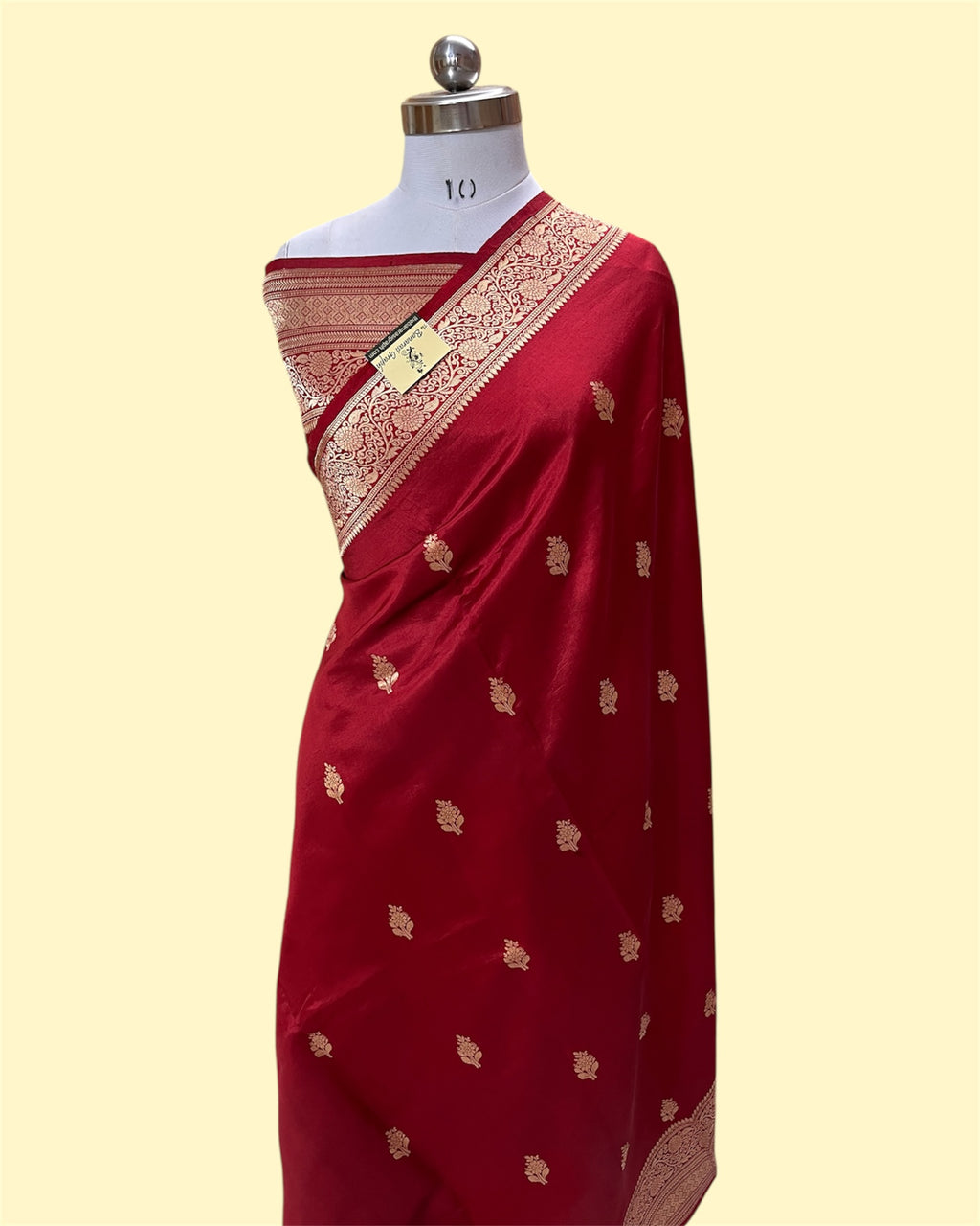 Pure Raw Mango Handloom Silk - Kadhua Motifs Banarasi Saree