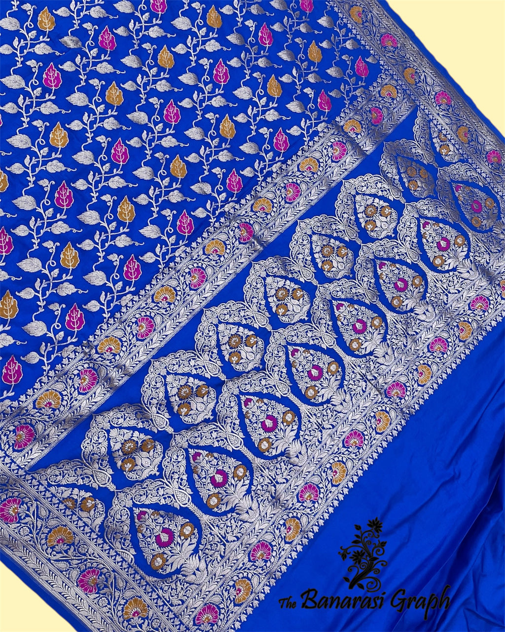 Premium Mashru Silk - All Over Jaal Work with Meenakari Banarasi Saree
