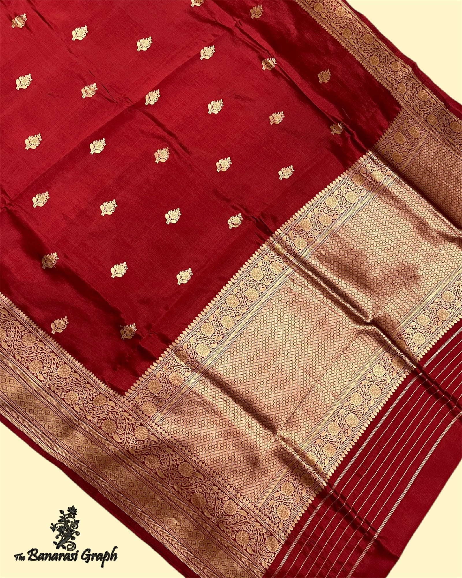 Pure Raw Mango Handloom Silk - Kadhua Motifs Banarasi Saree