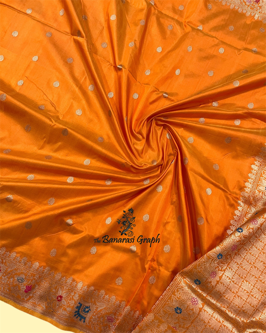 Pure Katan Handloom Silk - Kadhua Motifs with Meenakari Banarasi Saree