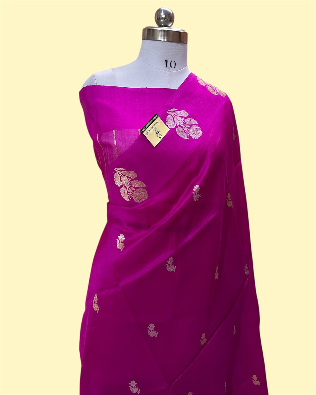 Pure Kora Handloom Silk - Kadhua Motifs Sona Rupa Banarasi Saree