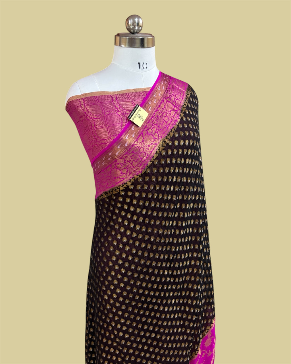 Pure Khaddi Chiffon Reshmi Zari-Banarasi Saree