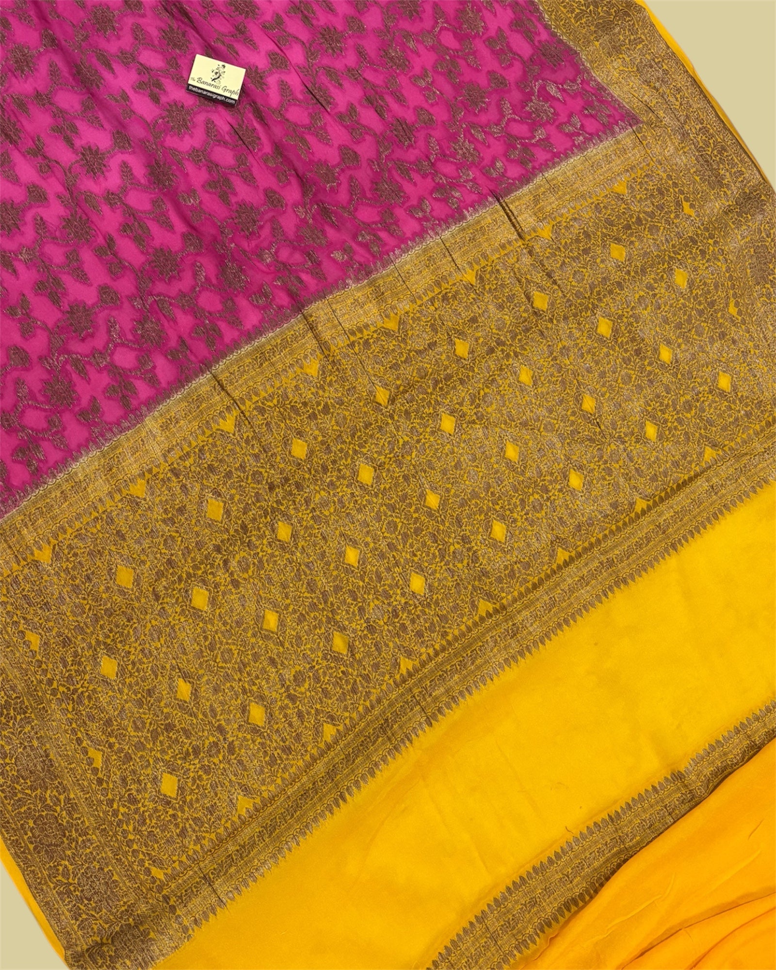 Pure Khaddi Chiffon Reshmi Zari - Banarasi Saree