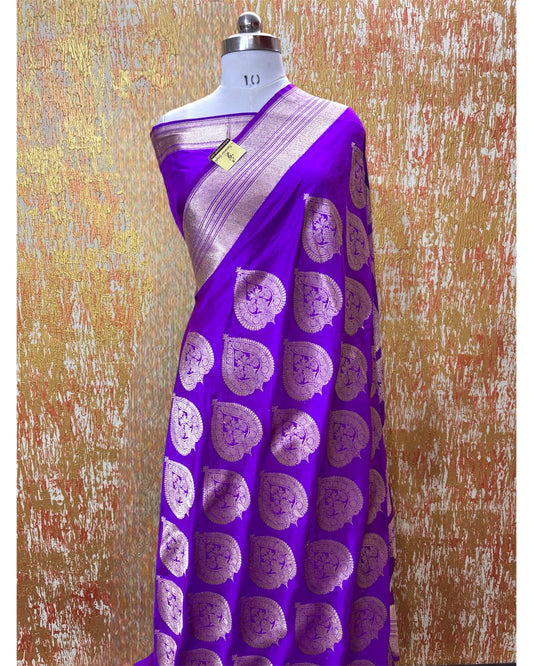 Pure Katan Handloom Silk - Kadhua Motifs All Over Boota Work Banarasi Saree