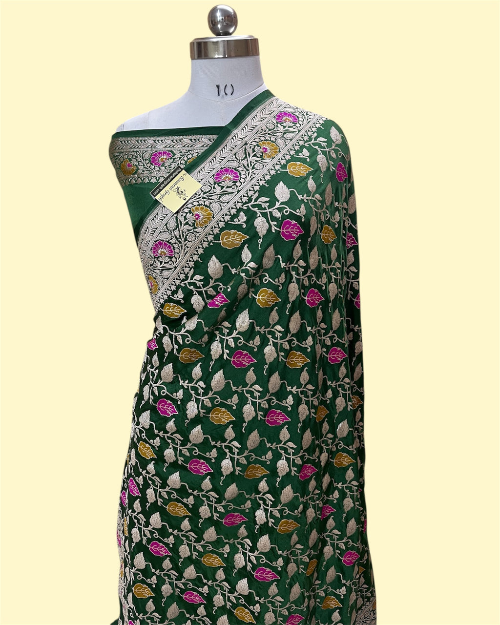 Premium Mashru Silk - All Over Jaal Work with Meenakari Banarasi Saree