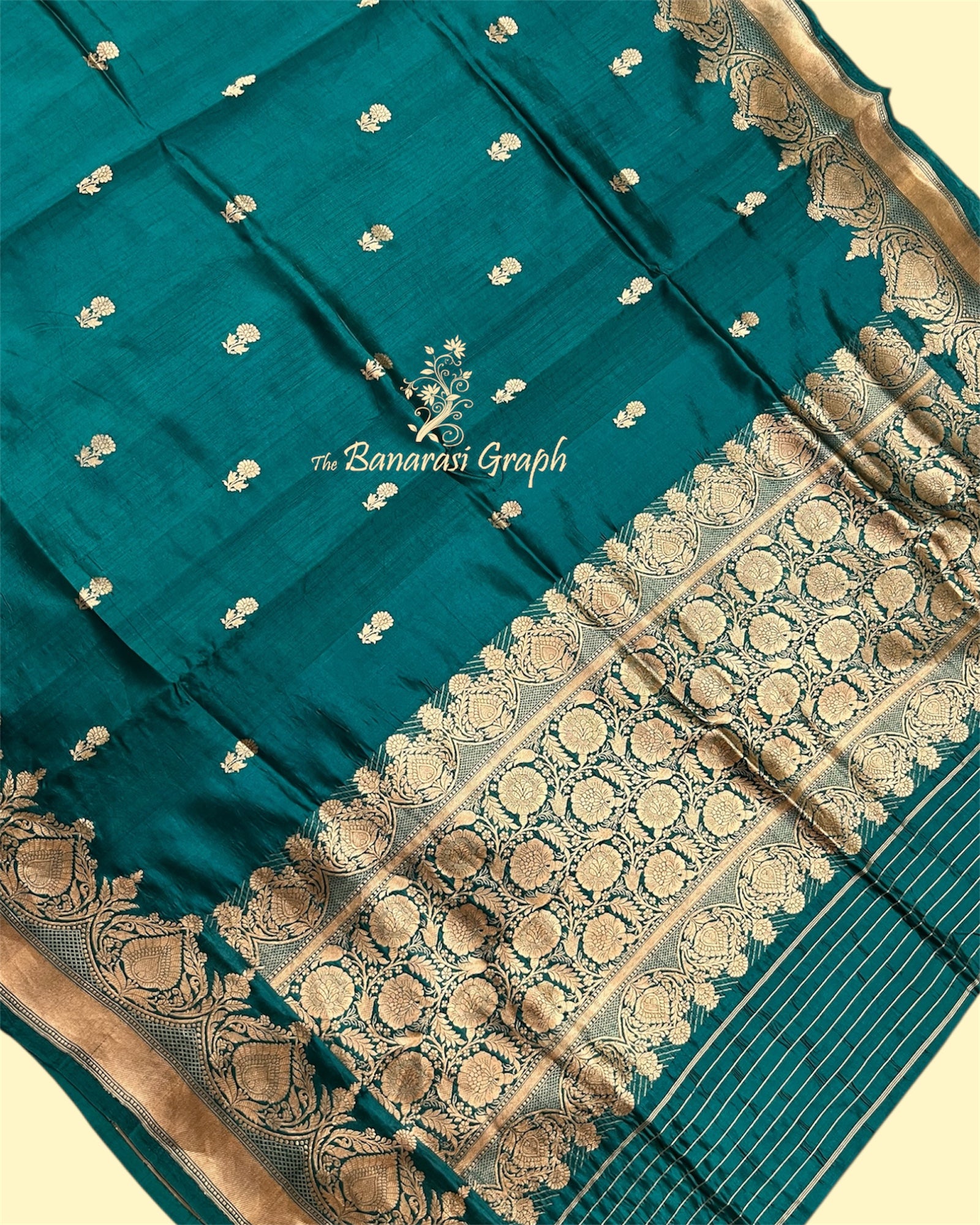 Pure Raw Mango Handloom Silk - Kadhua Motifs Banarasi Saree