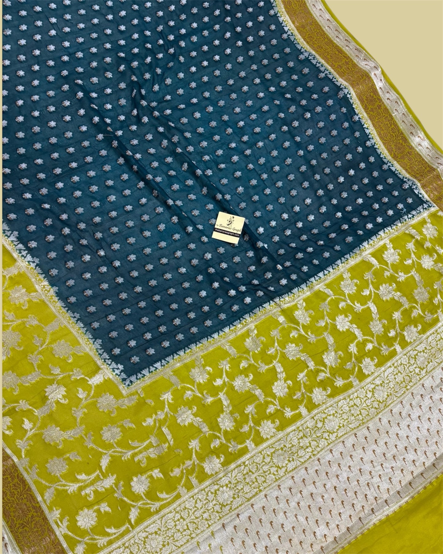 Pure khaddi Chiffon Reshmi Zari - Banarasi Saree