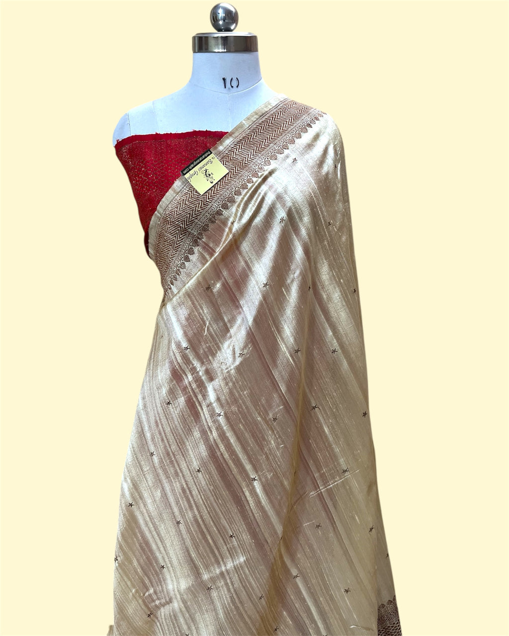 Pure Raw Handloom Silk - Kadhua Motifs Banarasi Saree