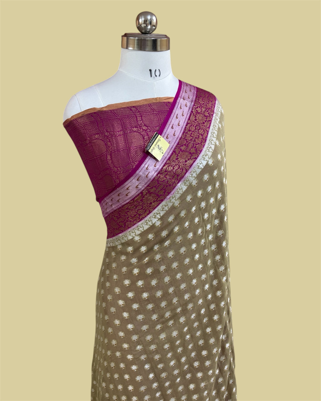 Pure Khaddi Chiffon Reshmi Zari - Banarasi Saree