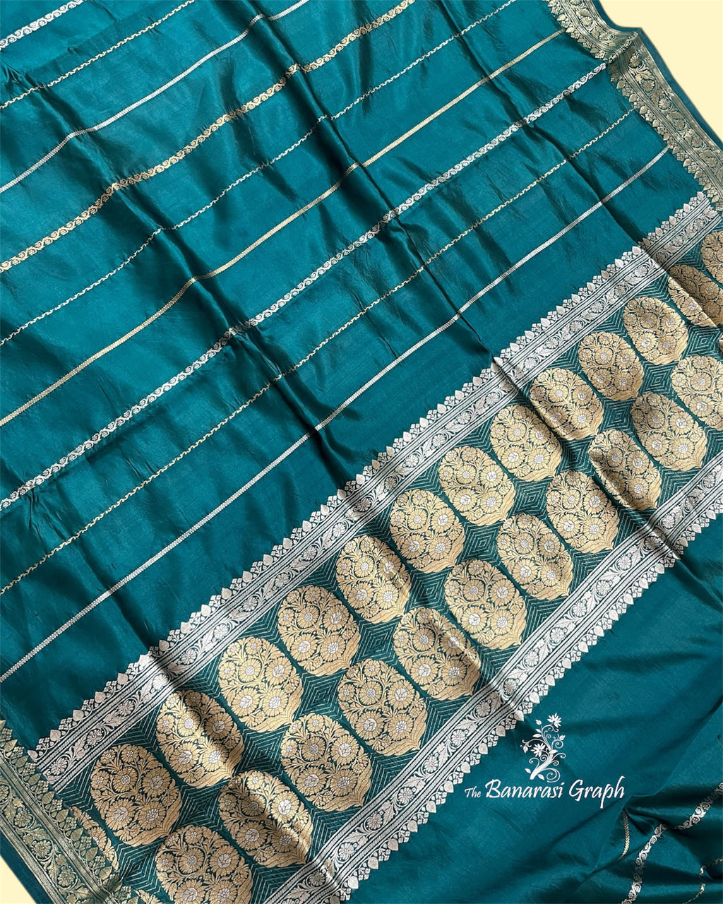 Pure Raw Mango Handloom Silk - Kadhua Motifs Banarasi Saree