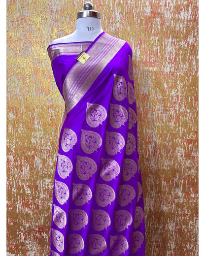 Pure Katan Handloom Silk - Kadhua Motifs All Over Boota Work Banarasi Saree