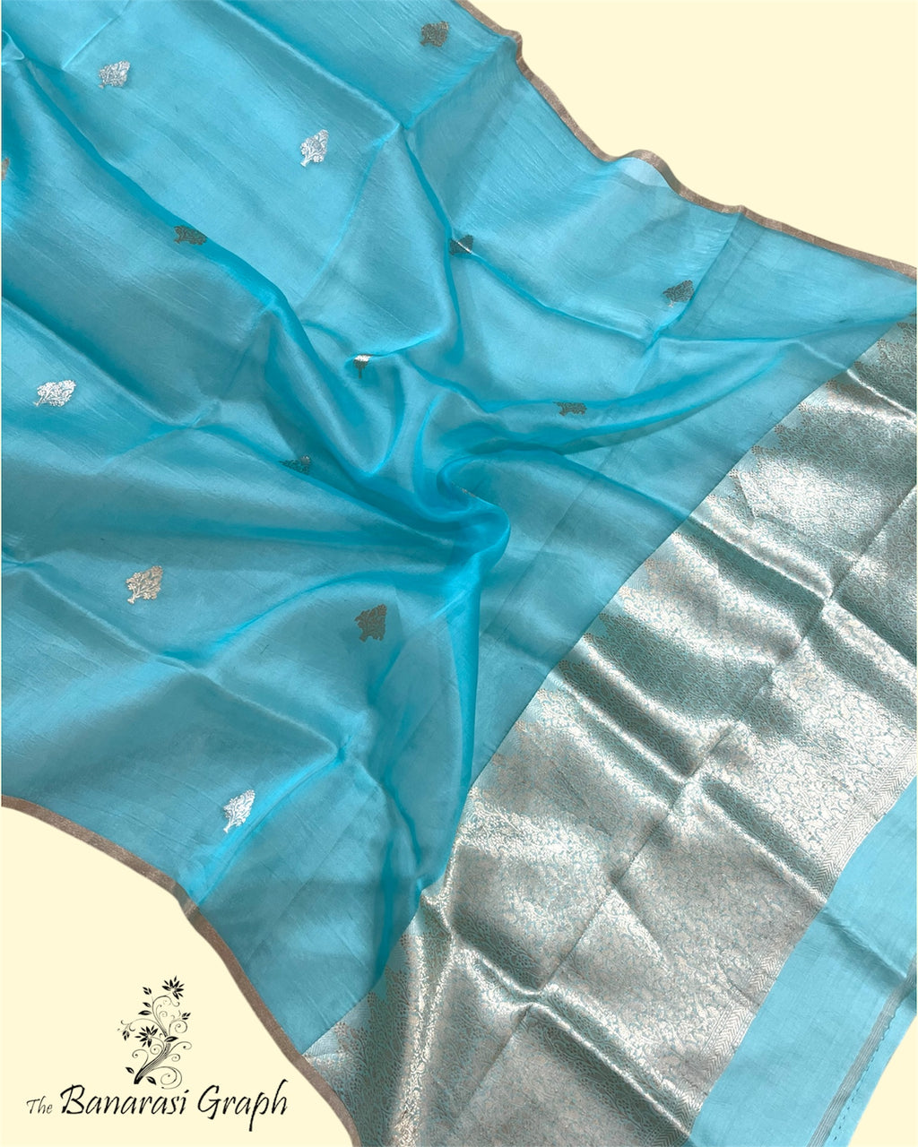 Pure Kora Handloom Silk - Kadhua Motifs Banarasi Saree