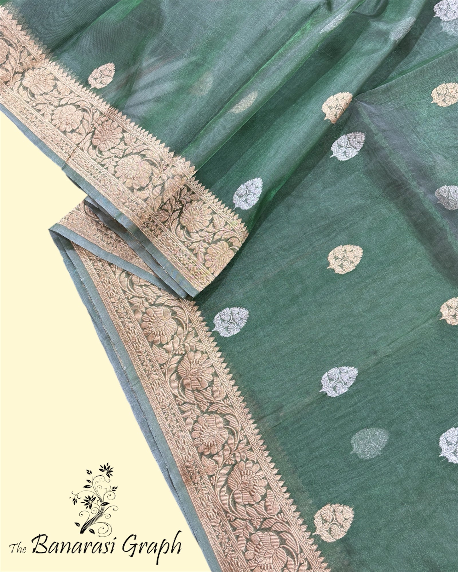 Pure Tissue Handloom Silk - Kadhua Motifs Sona Rupa Banarasi Saree