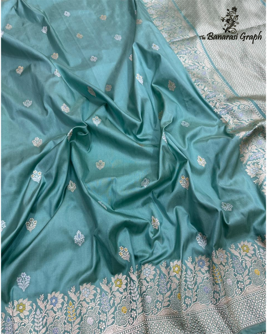 Pure Katan Handloom Silk - Kadhua Motifs with Meenakari Banarasi