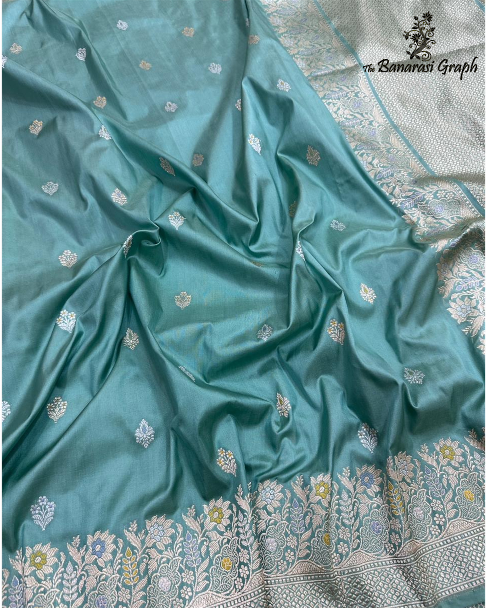 Pure Katan Handloom Silk - Kadhua Motifs with Meenakari Banarasi