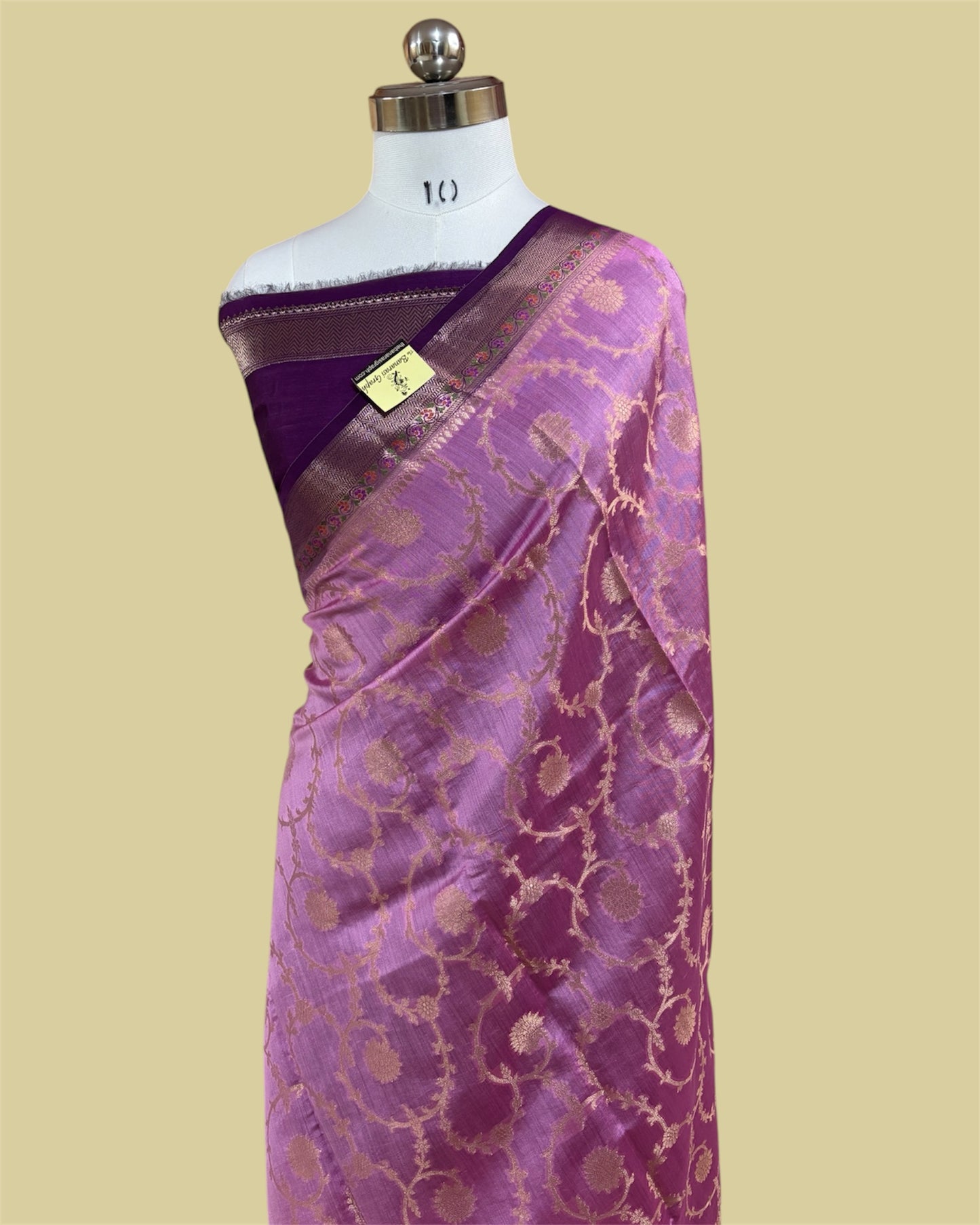 Pink Pure Chiniya Silk - All Over Jaal Work Banarasi Saree