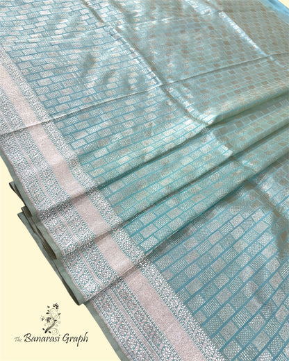 C Green Pure Katan Handloom Silk - Banarasi Saree