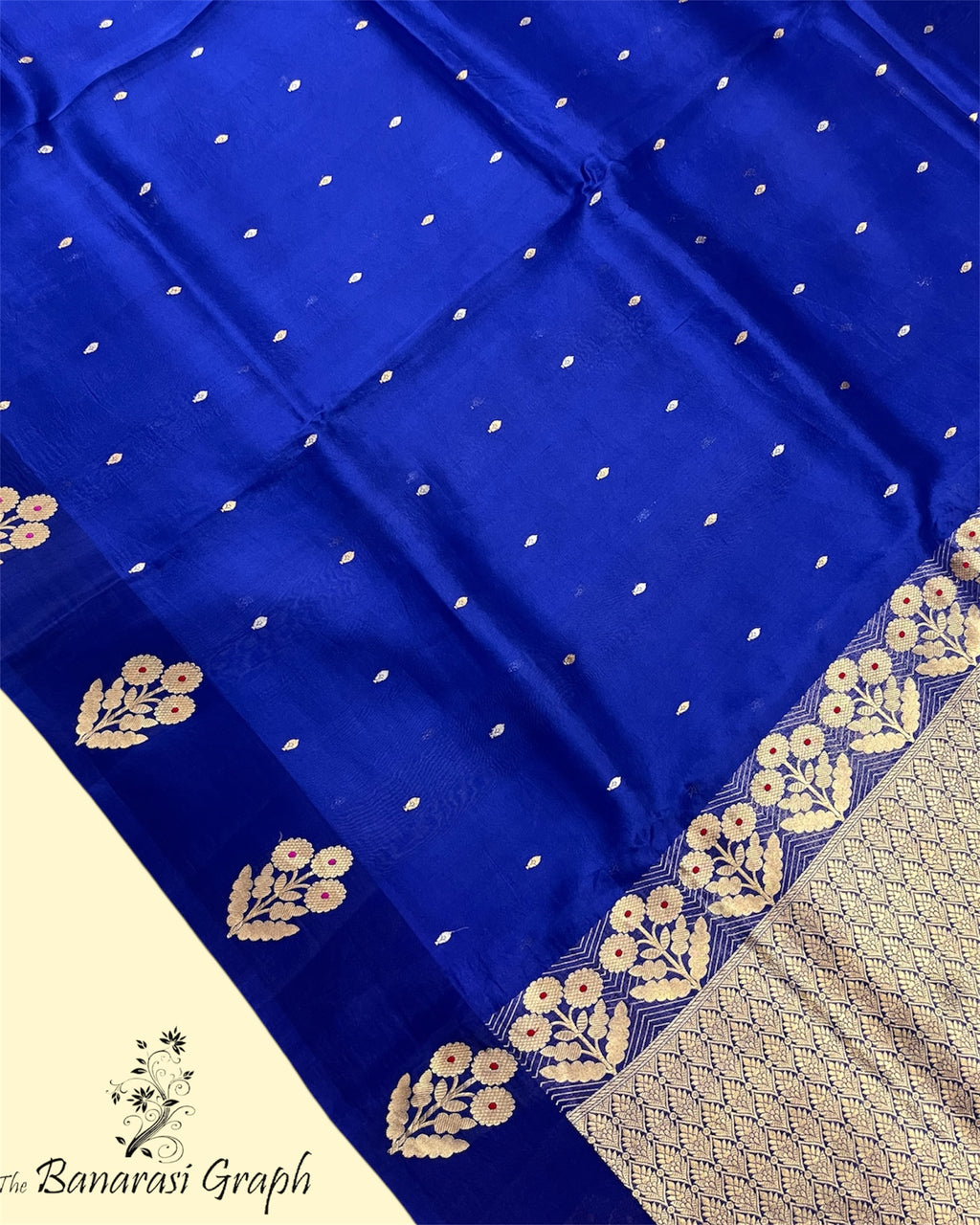 Pure Kora Handloom Silk - Kadhua Motifs with Meenakari Banarasi Saree