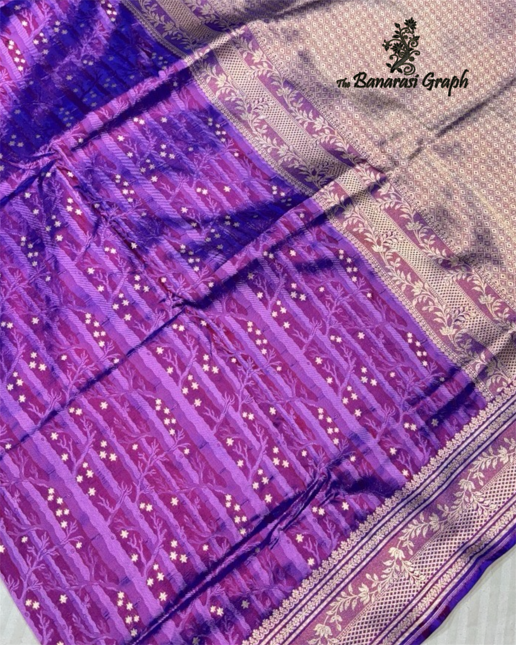 Pure Katan Handloom Silk - Dual Shade Banarasi Saree