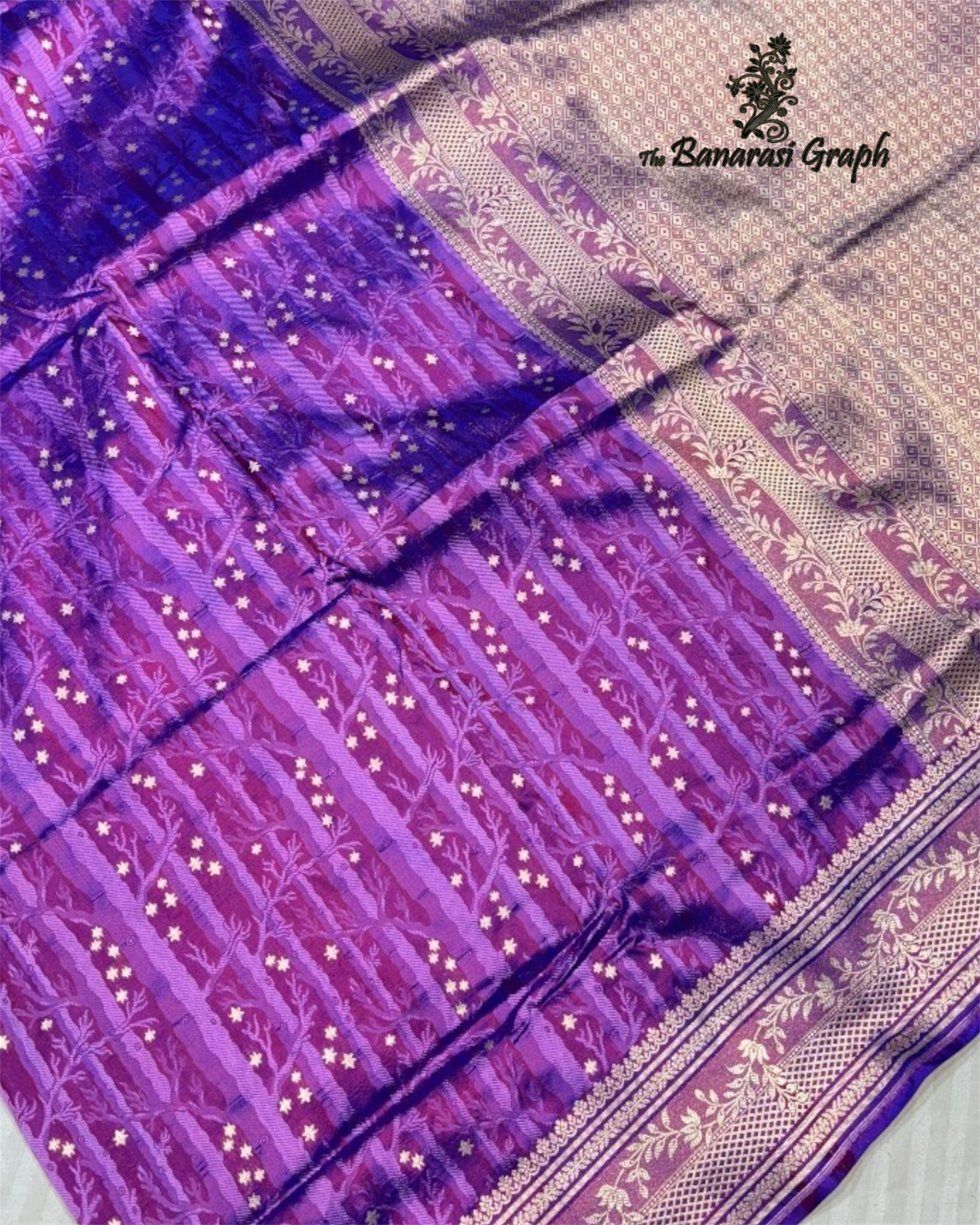 Pure Katan Handloom Silk - Dual Shade Banarasi Saree