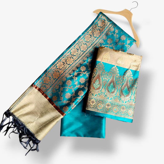 Cotton silk Banarasi Suit