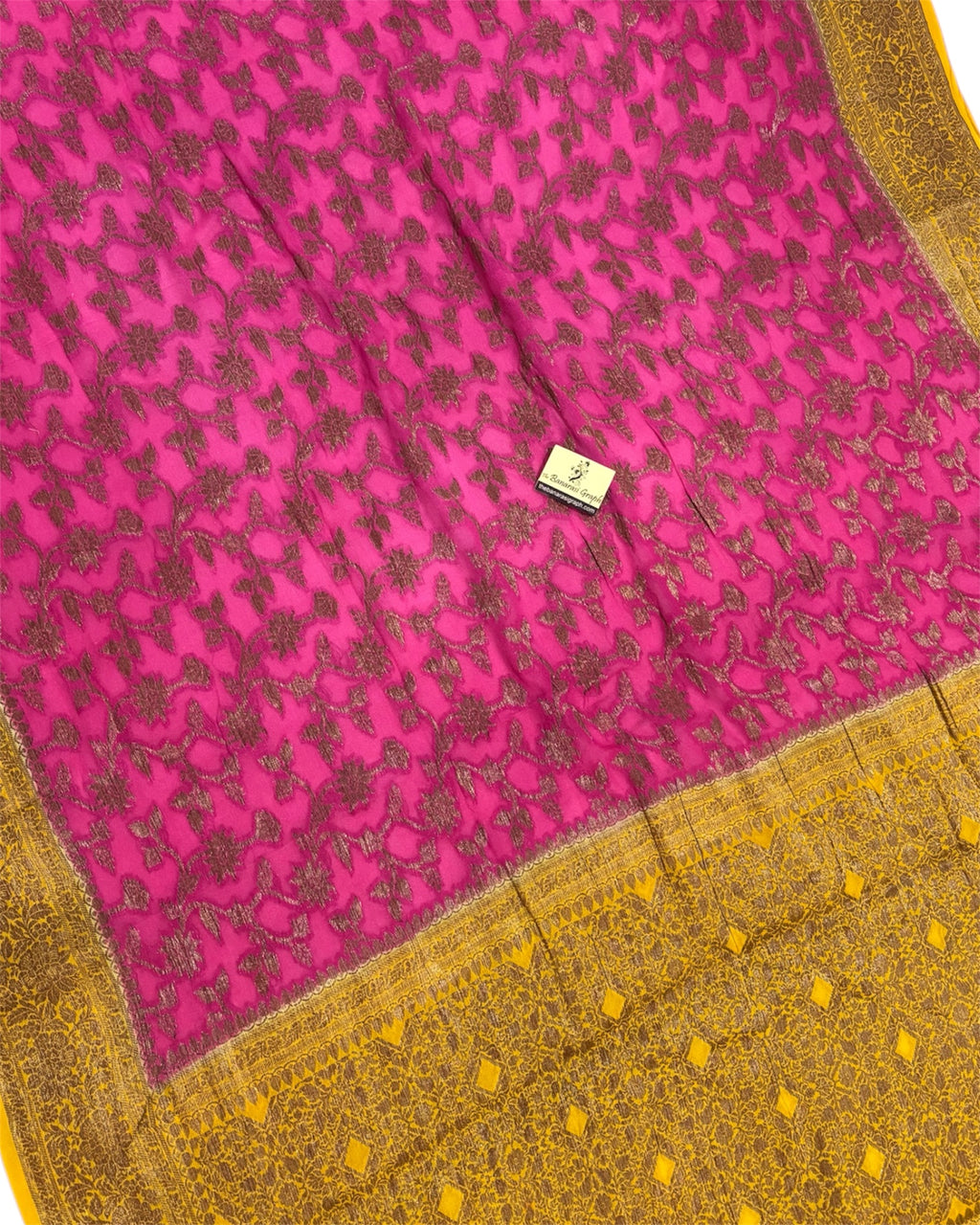 Pure Khaddi Chiffon Reshmi Zari - Banarasi Saree
