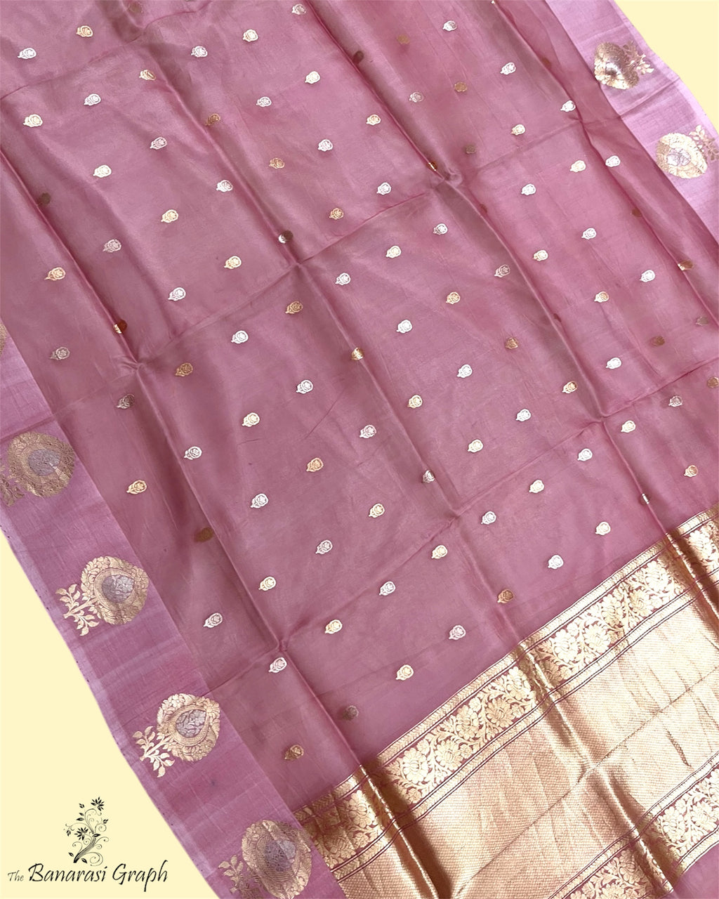 Pure Kora Handloom Silk - Kadhua Motifs Banarasi Saree