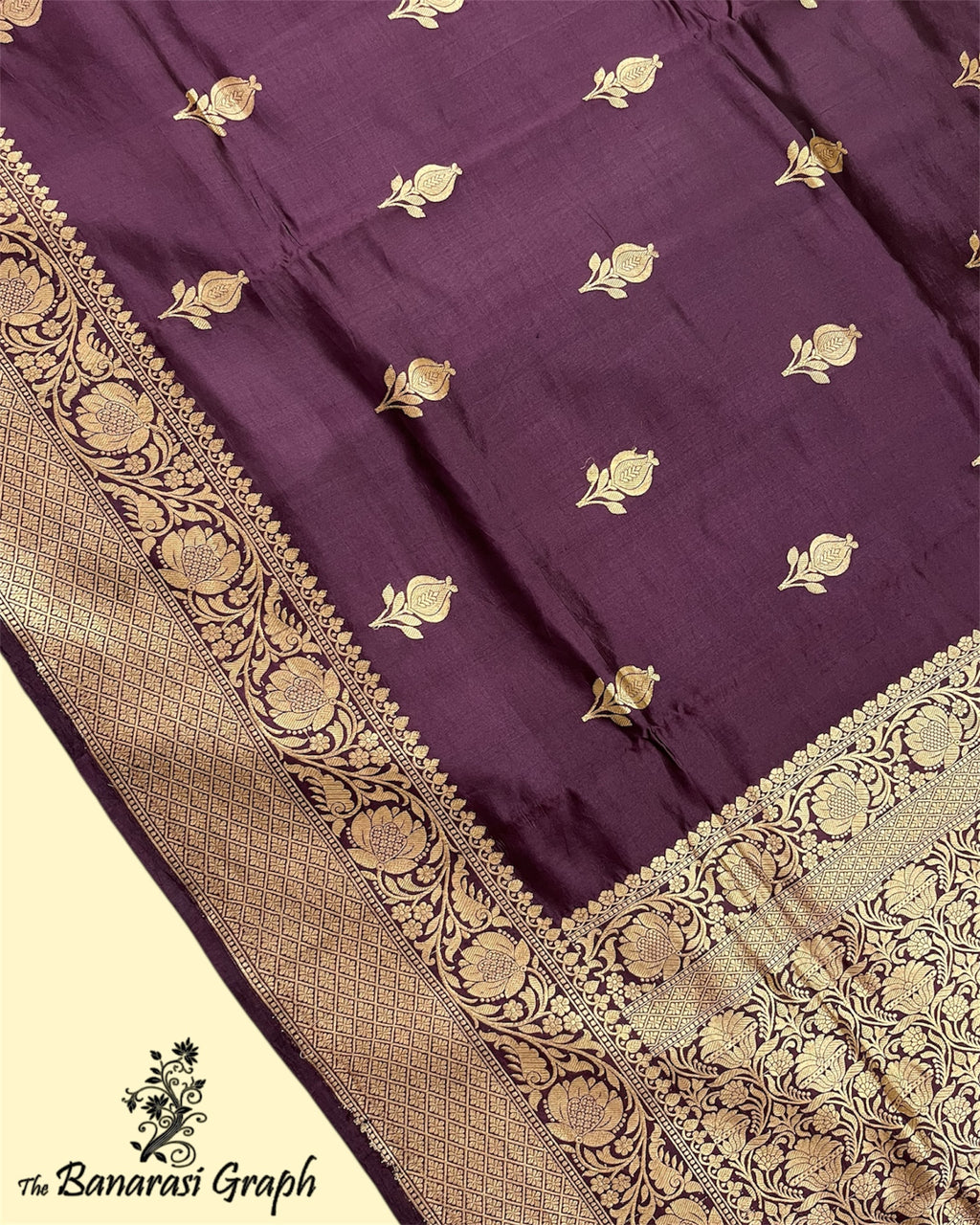 Pure Raw Mango Handloom Silk - Kadhua Motifs Banarasi Saree