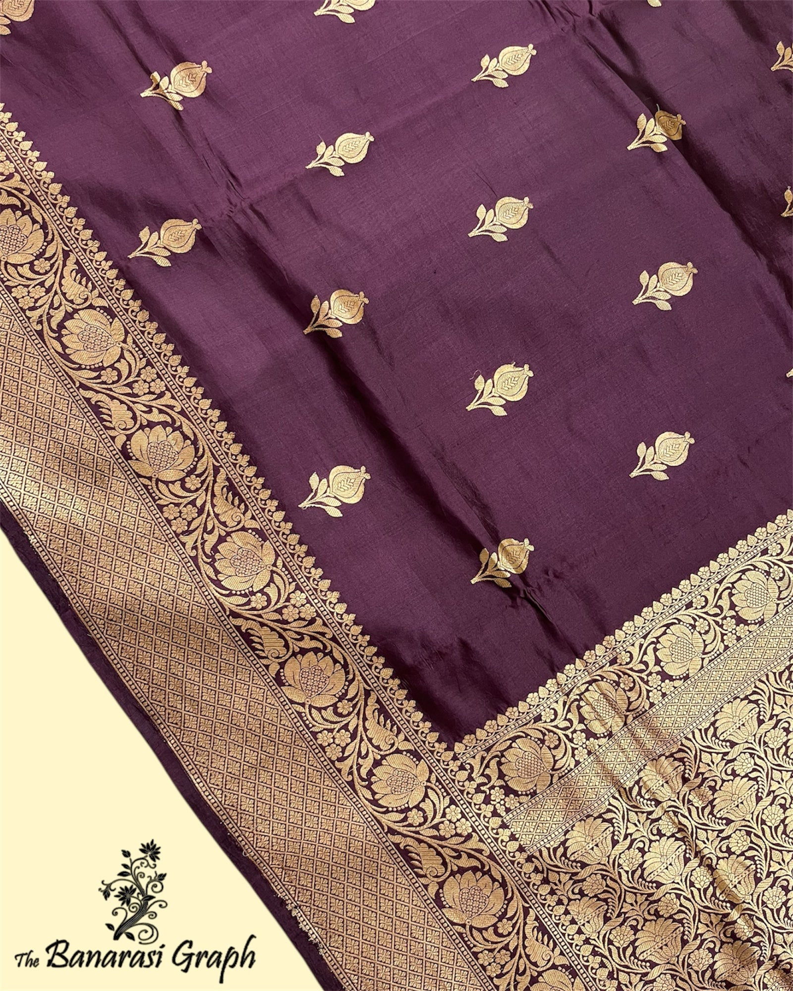 Pure Raw Mango Handloom Silk - Kadhua Motifs Banarasi Saree