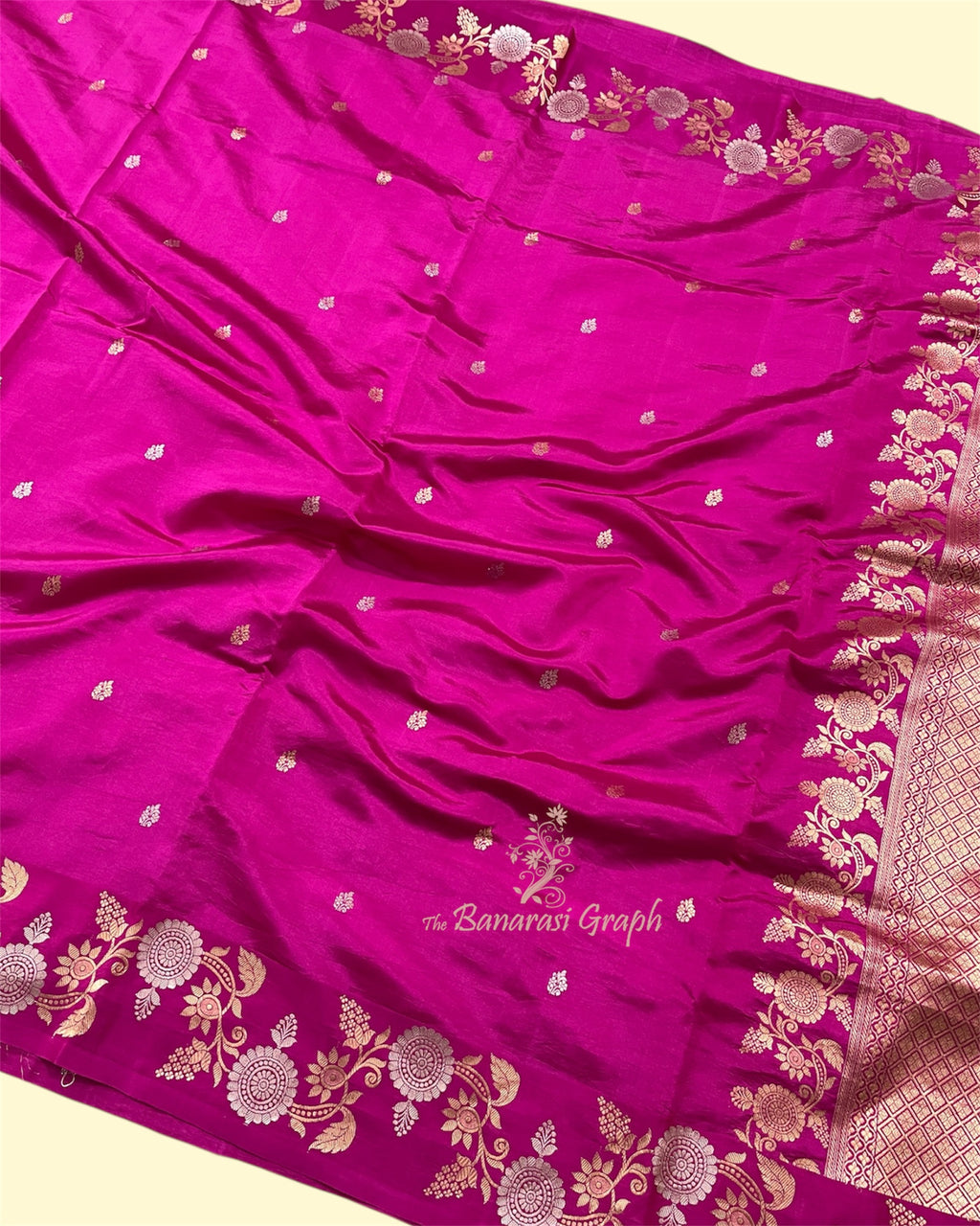 Pure Raw Mango Handloom Silk - Kadhua Motifs Banarasi Saree