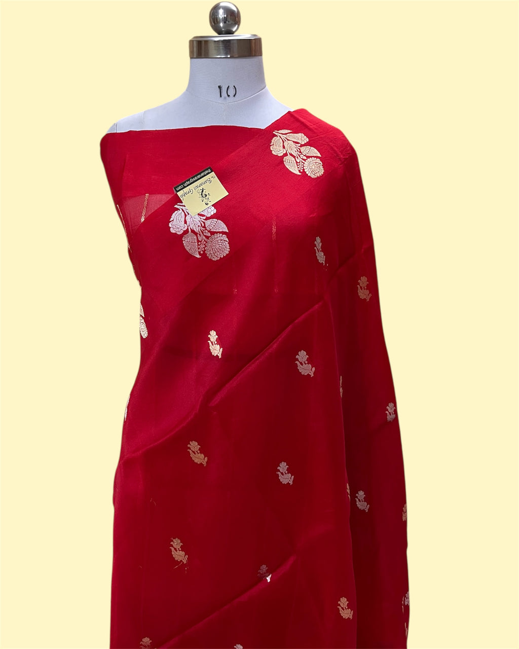 Pure Kora Handloom Silk - Kadhua Motifs Sona Rupa Banarasi Saree