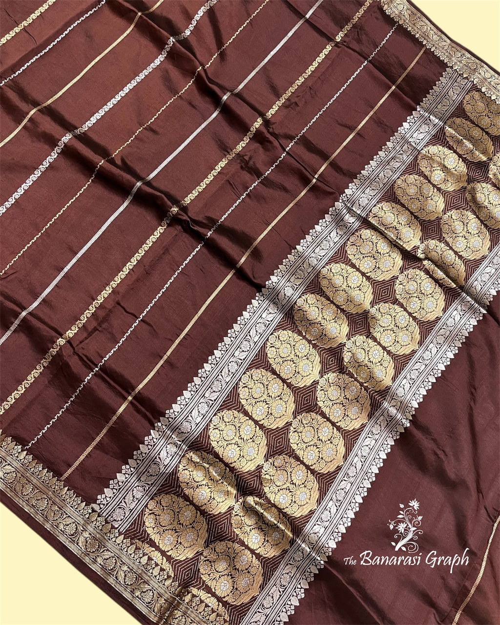 Pure Raw Mango Handloom Silk - Kadhua Motifs Banarasi Saree