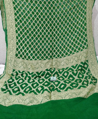 Pure Georgette Bandhani - Banarasi Saree