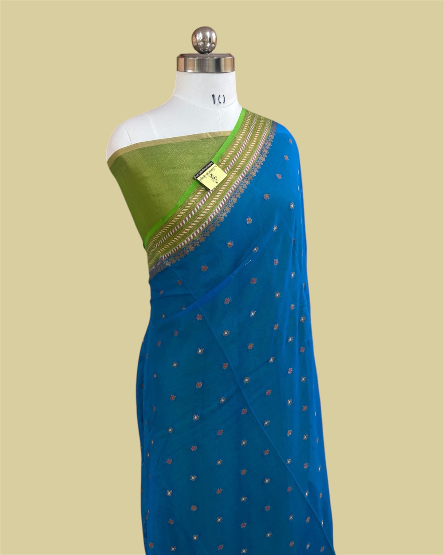 Pure Khaddi Chiffon Reshmi Zari - Banarasi Saree