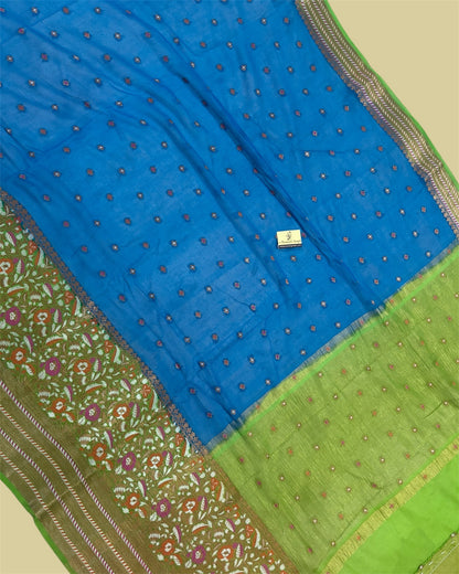 Pure Khaddi Chiffon Reshmi Zari - Banarasi Saree